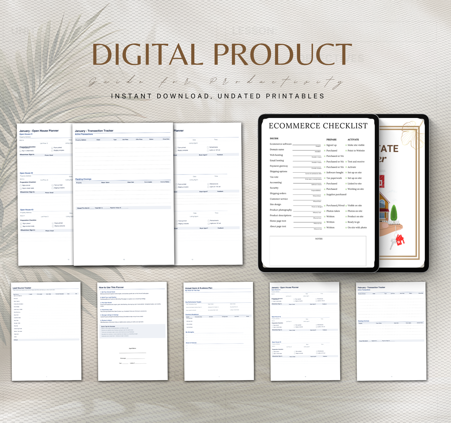 Real Estate Planner | Property Management & Investment Digital Planner