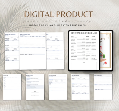 Real Estate Planner | Property Management & Investment Digital Planner