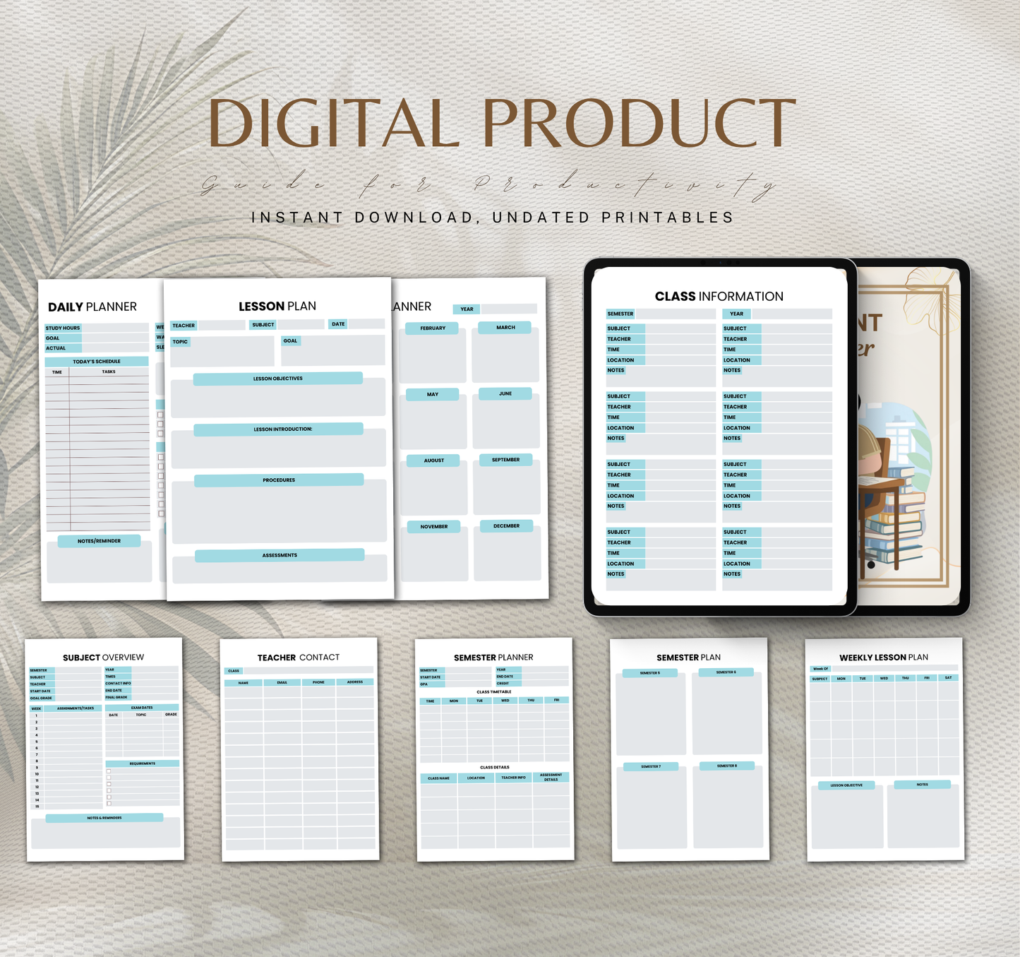 Student Planner | Academic & Study Organizer Digital Planner