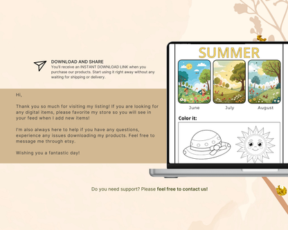 Days, Months & Seasons Worksheets for Kids | Printable Calendar & Time Learning Activities