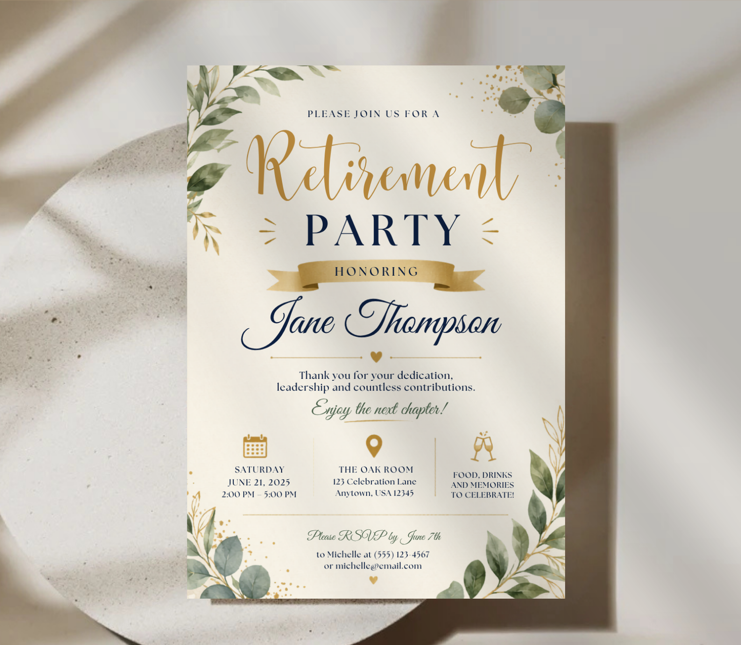 Minimalistic Wedding Invitation Template | Elegant Editable Canva Wedding Invite Design Printable & Digital
