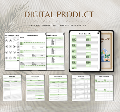 Income & Finance Planner | Budget & Money Management Digital Planner