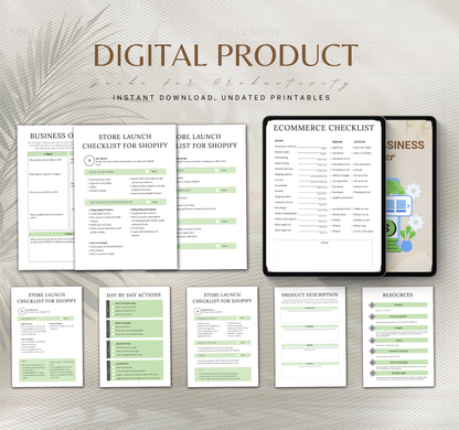Shopify Business Planner | Editable Canva eCommerce Strategy & Store Growth Digital Planner