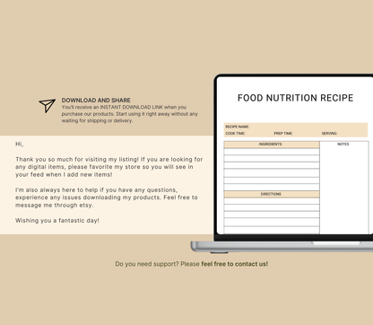 ADHD Nutrition Planner | Printable Meal & Healthy Habit Tracker