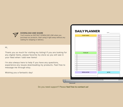Mindful Autistic Planner | Printable ADHD & Neurodivergent Daily Organizer