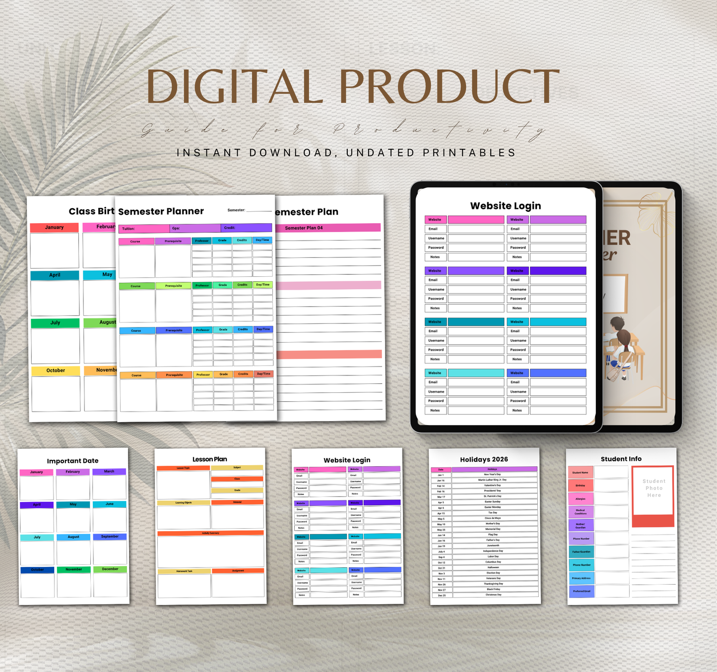 Teacher Planner | Lesson Planning & Classroom Organization PDF