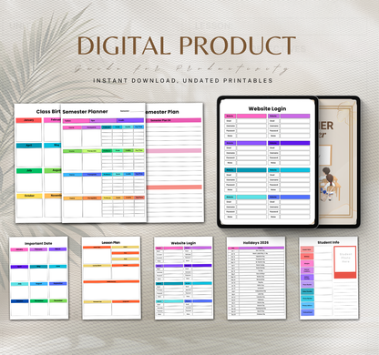 Teacher Planner | Lesson Planning & Classroom Organization PDF
