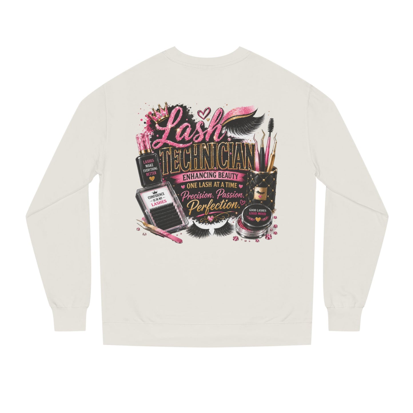 Lash Technician Crewneck Sweatshirt — Professional Eyelash Artist Apparel