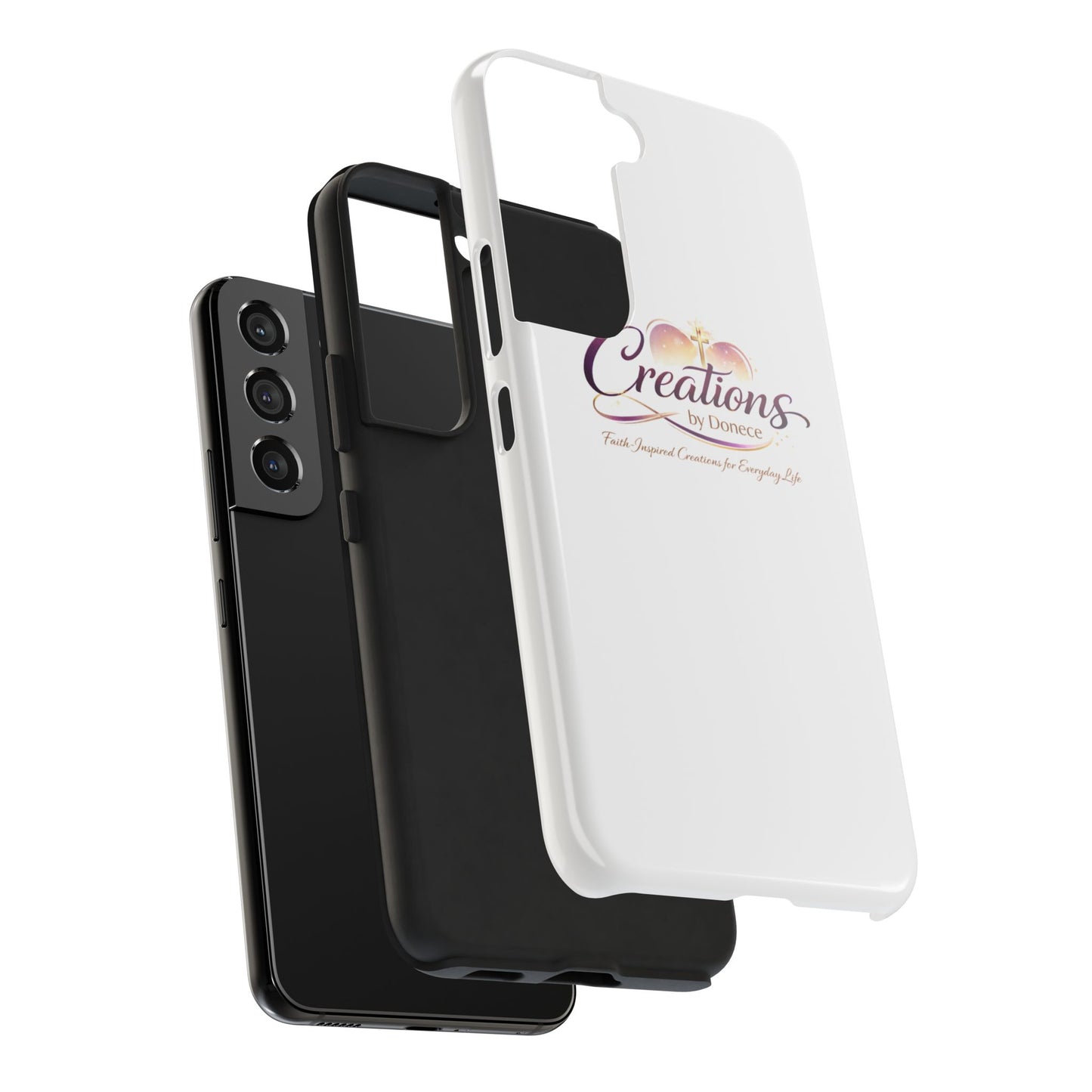 Creations by Donece Soft-Touch Tough Phone Case — Faith-Inspired Logo Protective Cover