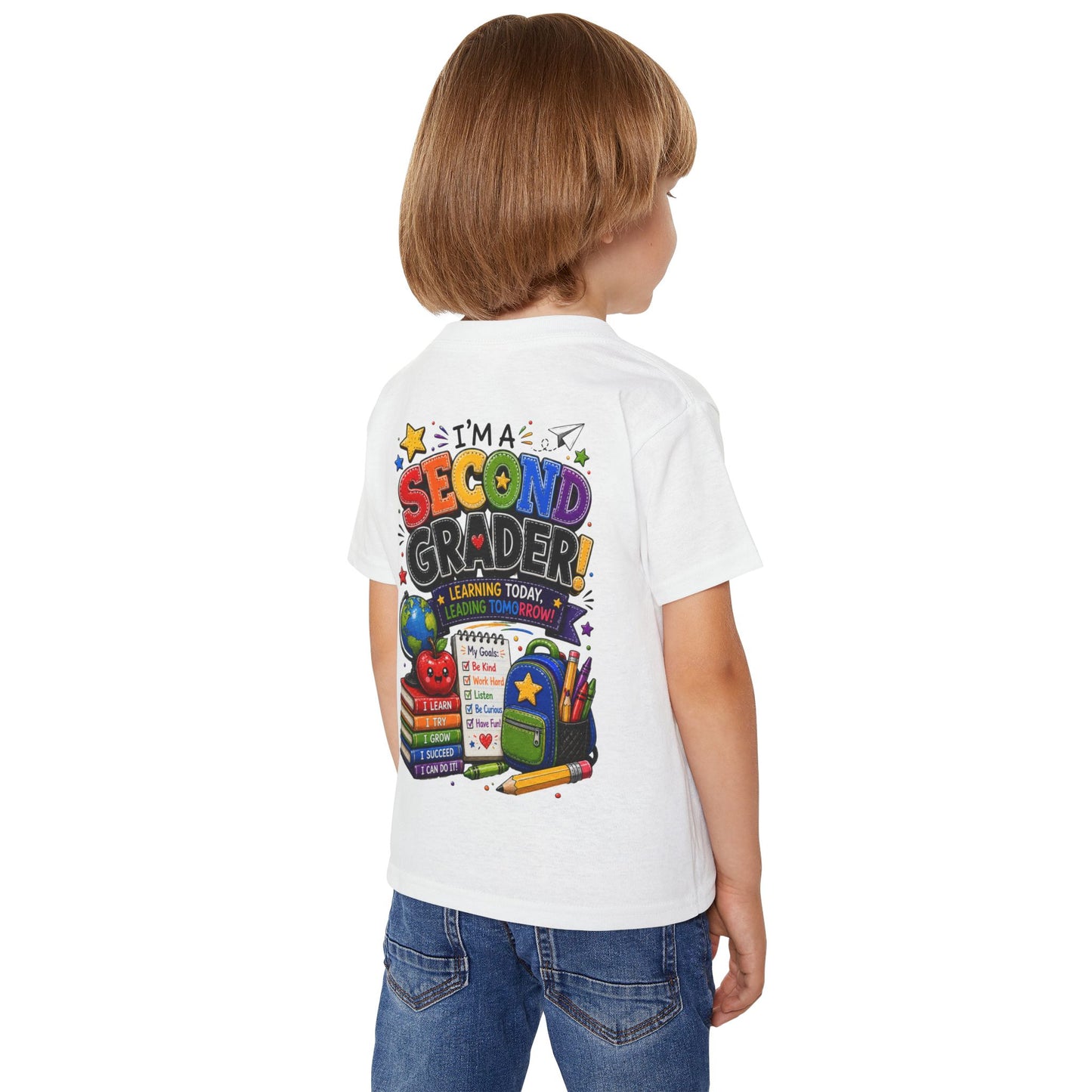 Second Grader Toddler T‑Shirt - "I'm a Second Grader" Back-to-School Cute Kids Tee