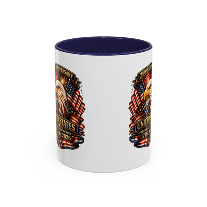 Patriotic Eagle Coffee Mug - United States 250th Anniversary 1776-2026