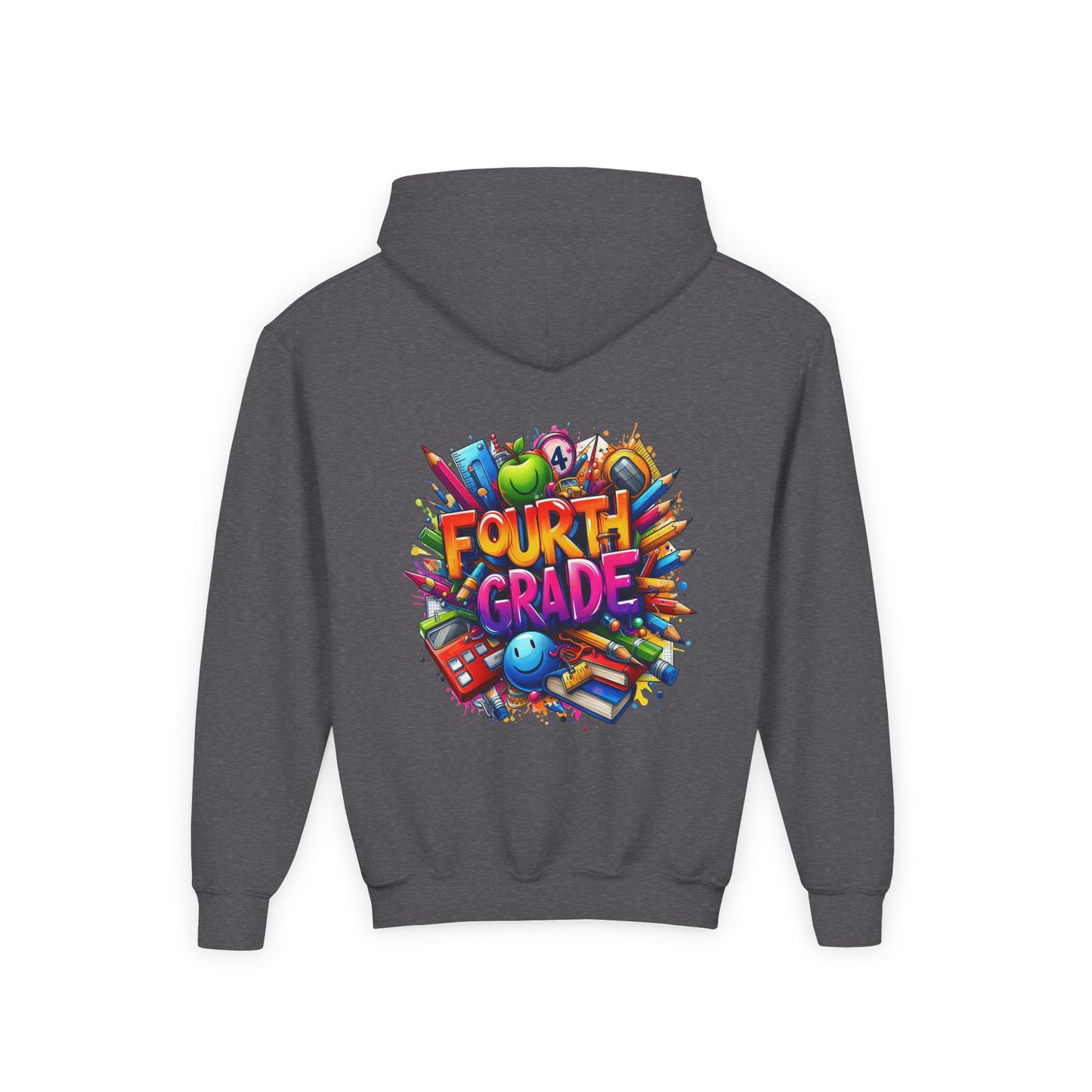 Fourth Grade Youth Hoodie — Colorful Back-to-School Kids Sweatshirt