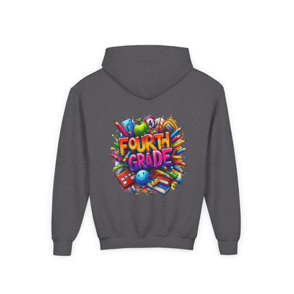Fourth Grade Youth Hoodie — Colorful Back-to-School Kids Sweatshirt