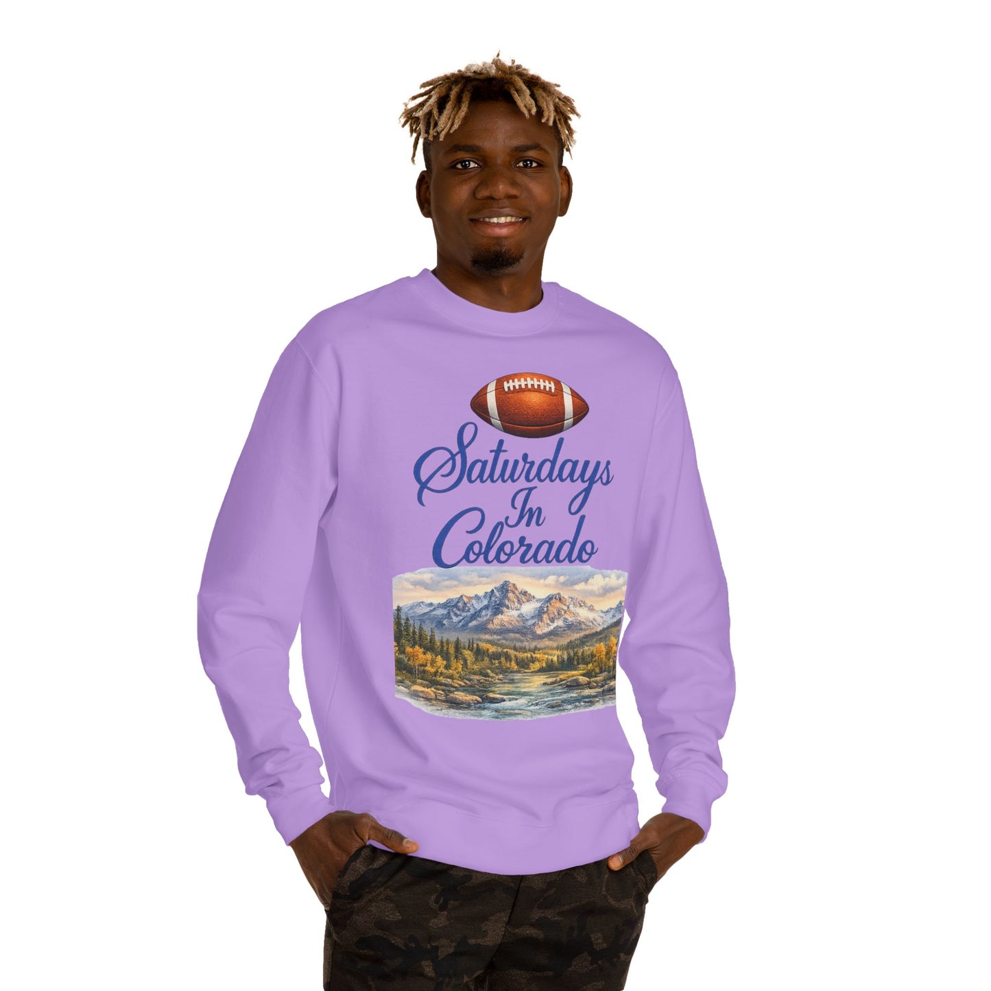 Saturdays in Colorado Sweatshirt — Mountain Football Scenic Crewneck