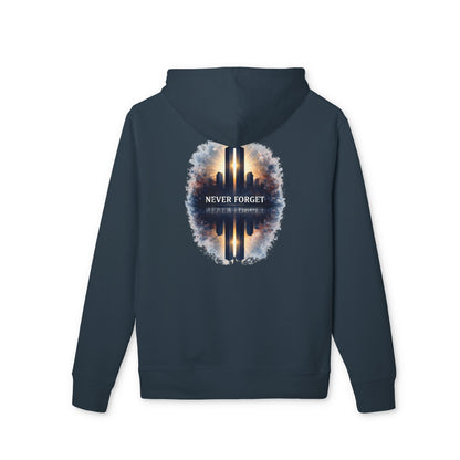 9/11 Memorial Hoodie — "Never Forget" Twin Towers Tribute