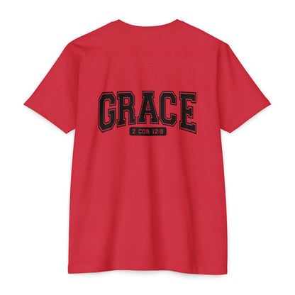 Grace T-Shirt — Faith Graphic Tee ("GRACE" with 2 Cor 12:9)