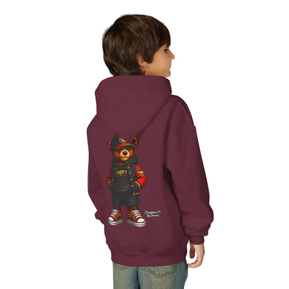 Youth Bear Hoodie — Streetwear Teddy Bear Graphic Pullover