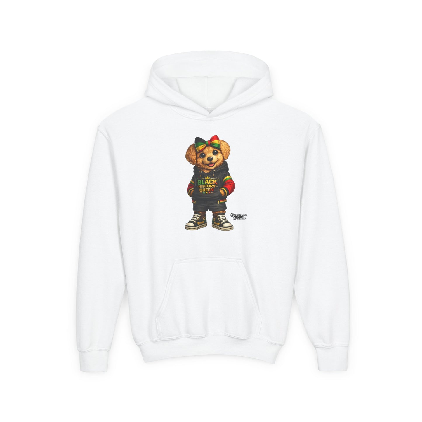 Youth Hoodie — Rasta Bear "Black History Greatness" Kids Pullover