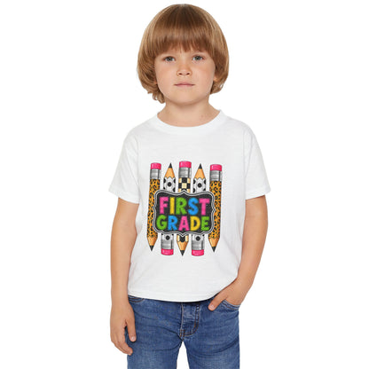 First Grade Toddler T-Shirt — Cute Back-to-School Pencil Design