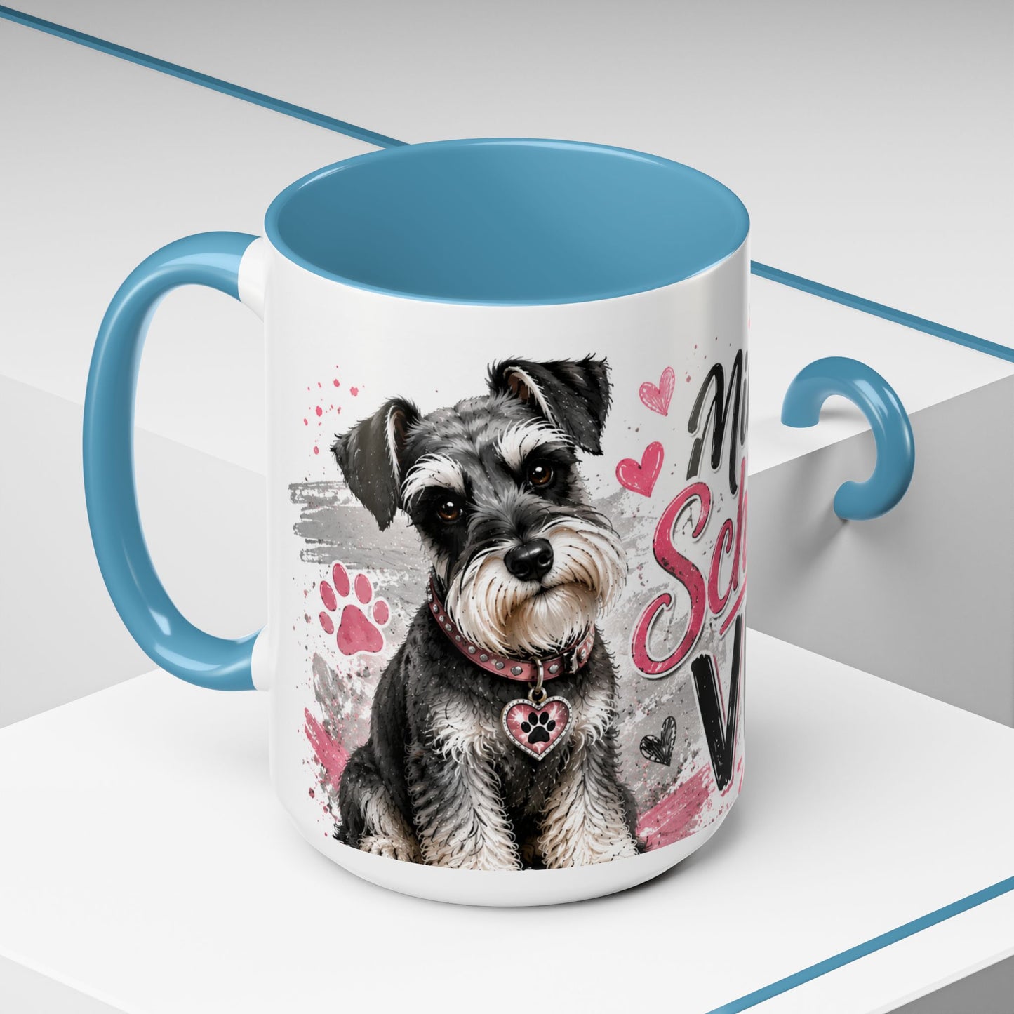 Miniature Schnauzer Vibes Accent Coffee Mug – 11/15oz
