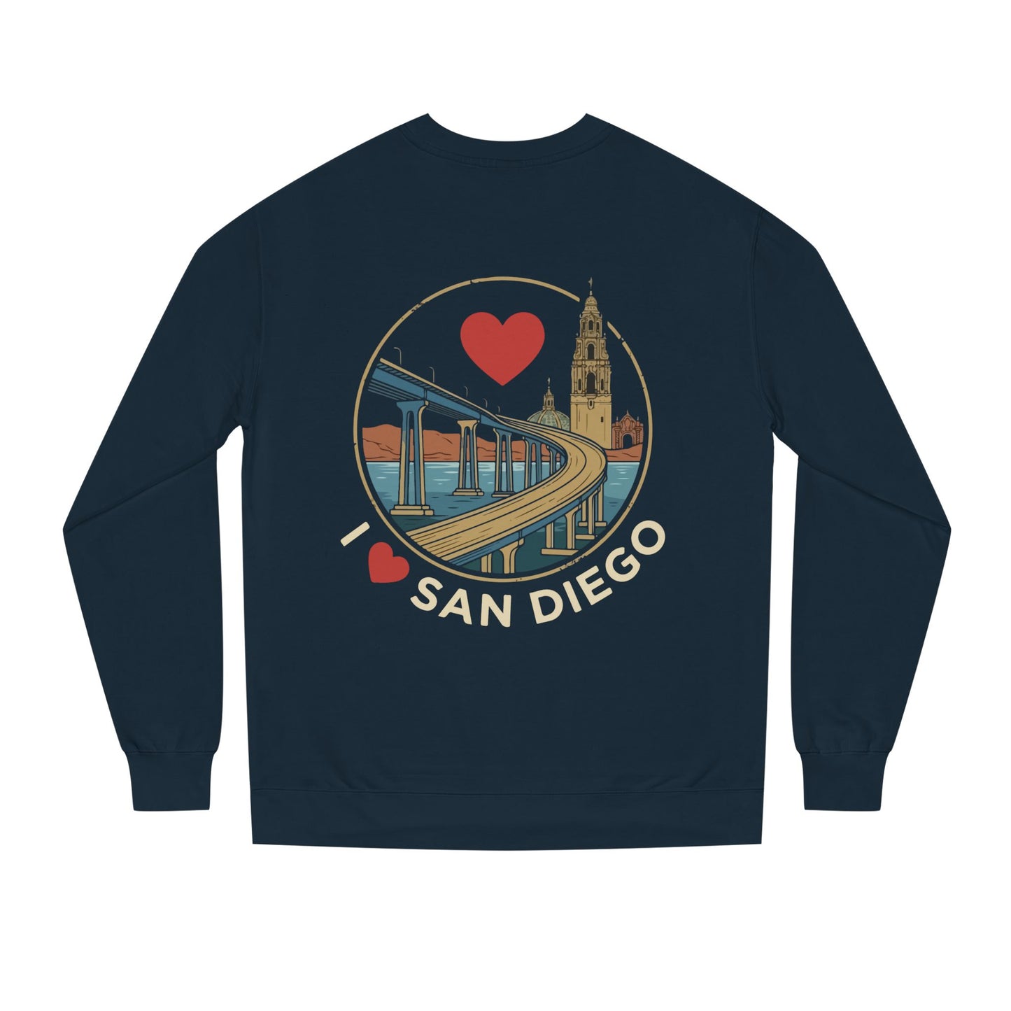 I Heart San Diego Sweatshirt — Balboa Park & Coronado Bridge Crewneck