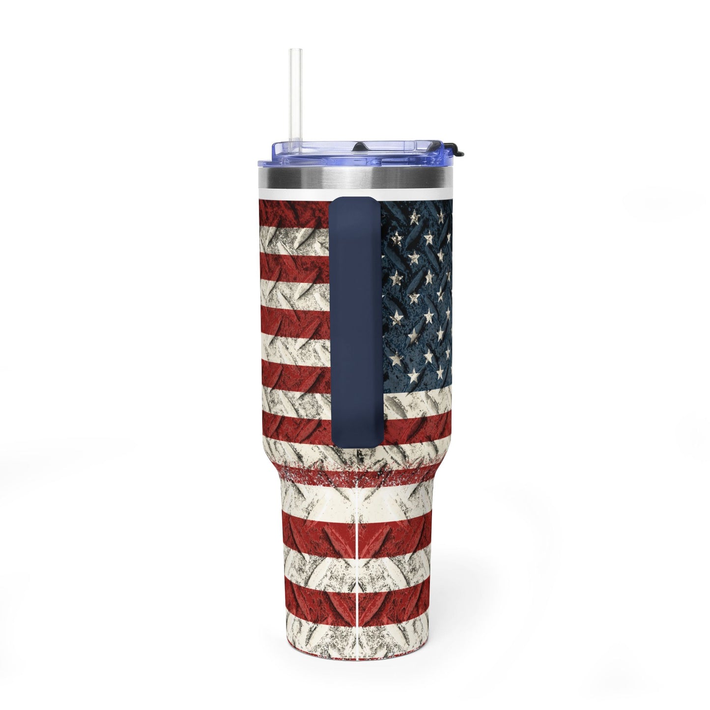 40oz Vacuum Tumbler - "World's Best No.1 Dad" American Flag Travel Mug