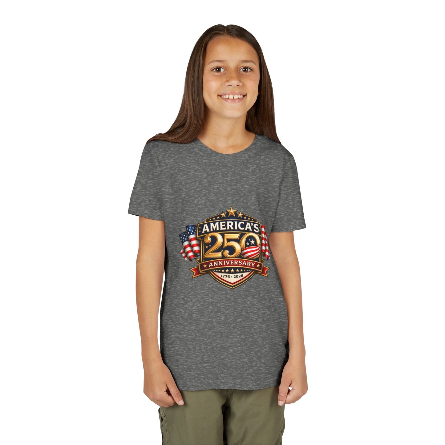 America's 250th Anniversary Youth Tee - Patriotic 1776–2026 Celebration Shirt