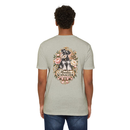 Miniature Schnauzer Floral T‑Shirt