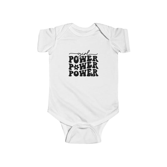 Infant Bodysuit — Girl Power Retro Graphic Baby Onesie