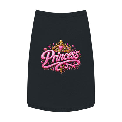 Princess Pet Tank Top - Pink Crown Graphic Dog Shirt, Cute Royal Pet Apparel for Small Dogs & Cats