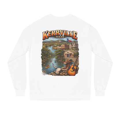 Kerrville Texas Scenic Crewneck Sweatshirt — Riverfront Guitar Vintage Design