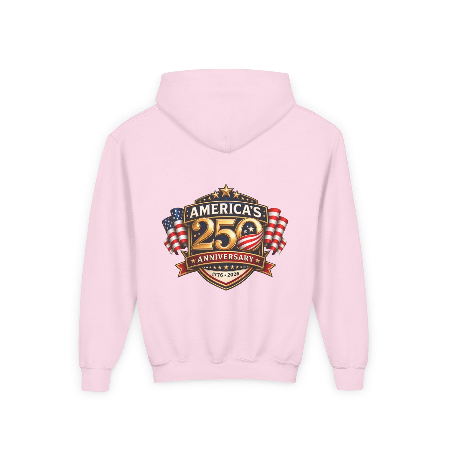 Youth Hoodie — "America's 250th Anniversary" Patriotic 1776-2026 Celebration Design