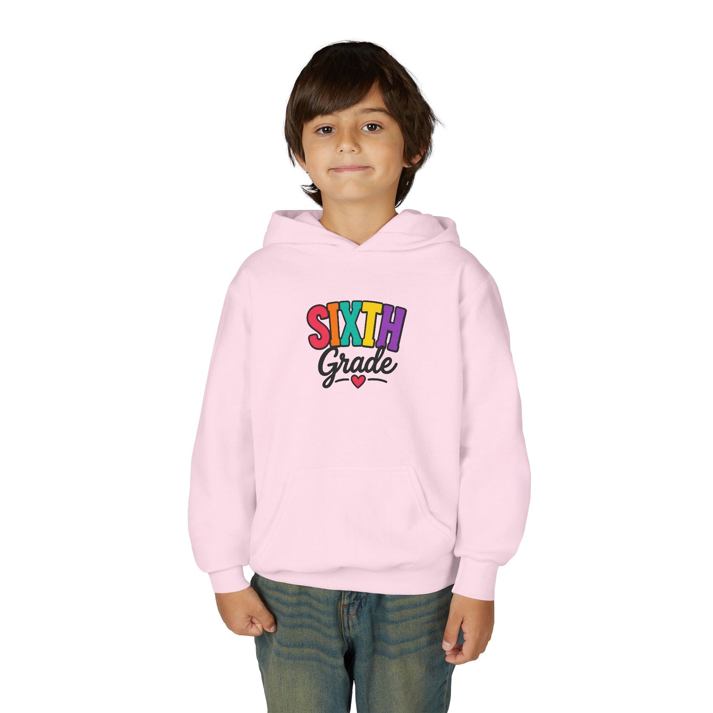 Sixth Grade Kids Hoodie – Colorful Back-to-School Sweatshirt