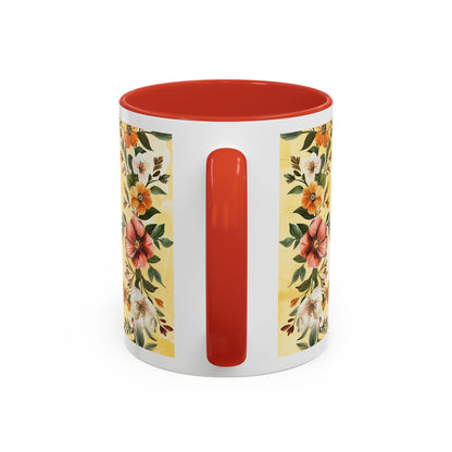 She Is Mom Floral Accent Coffee Mug — 'She is Peace, She is Home' Mother's Day Gift