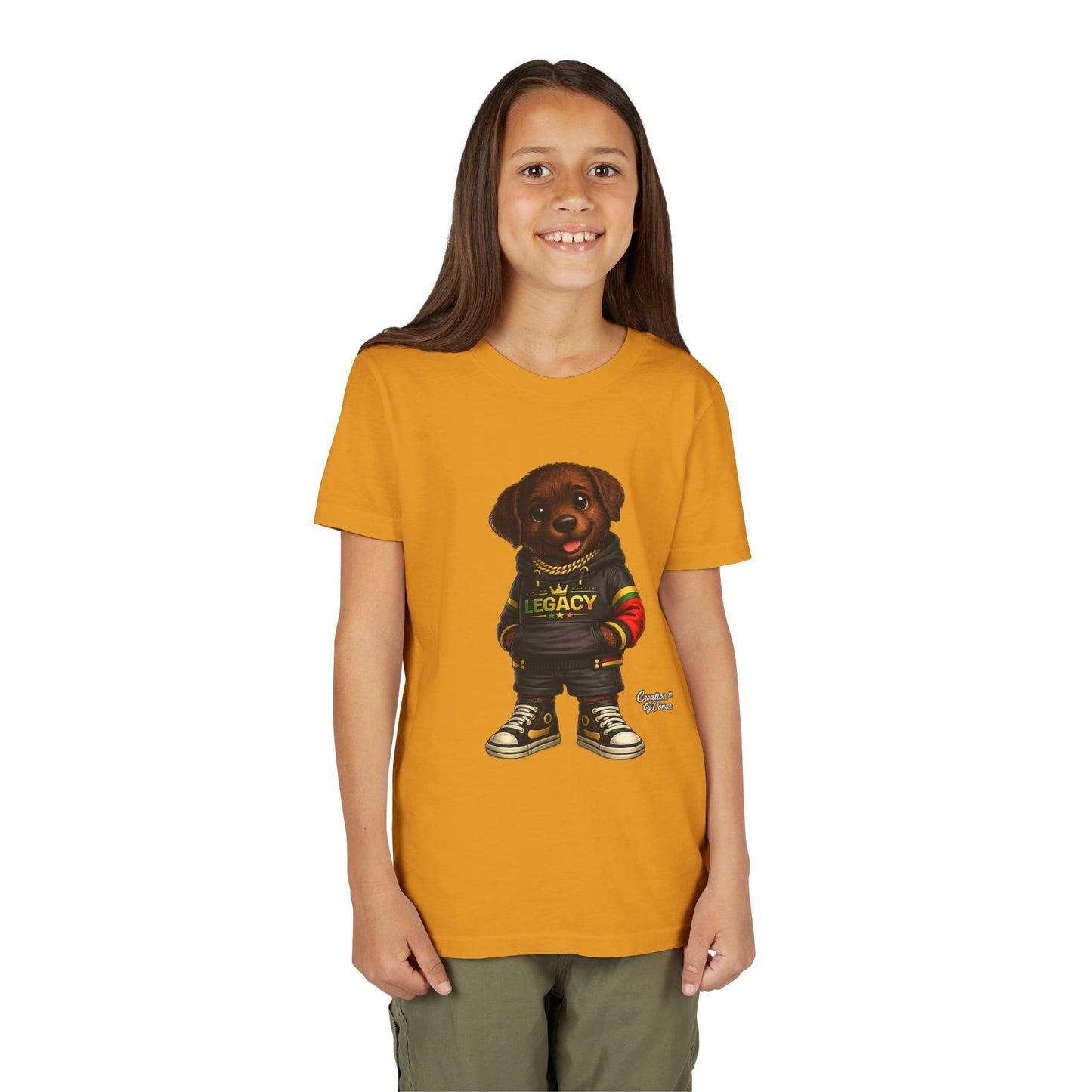 Youth Tee — Cute Rottweiler Puppy in 'Legacy' Hoodie Kids T‑Shirt