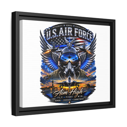 U.S. Air Force 'Aim High' Framed Canvas Print