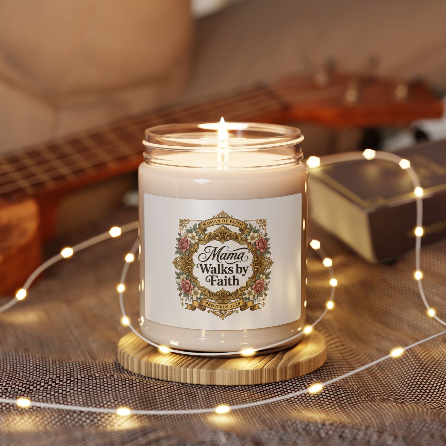 Mama Walks By Faith Candle | Soy Jar, Minimal Mom Life Streetwear