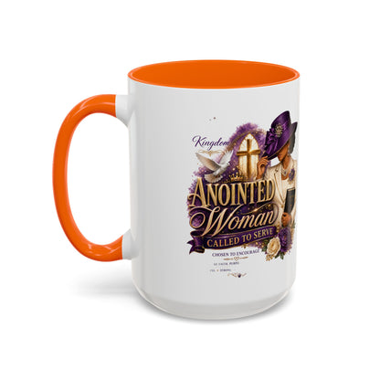 Anointed Woman Coffee Mug — Faithful, Called to Serve Accent Mug (11/15oz)