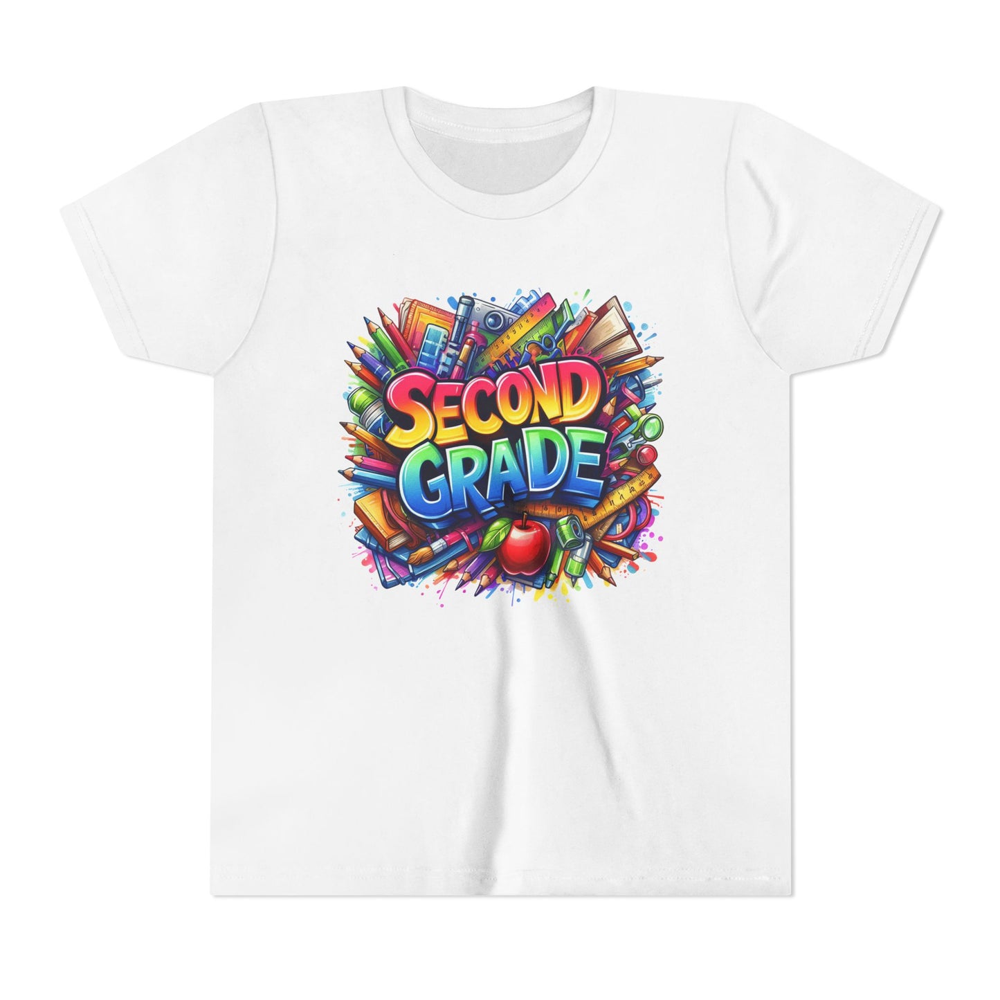 Second Grade Youth Tee — Colorful Back-to-School Kids T-Shirt