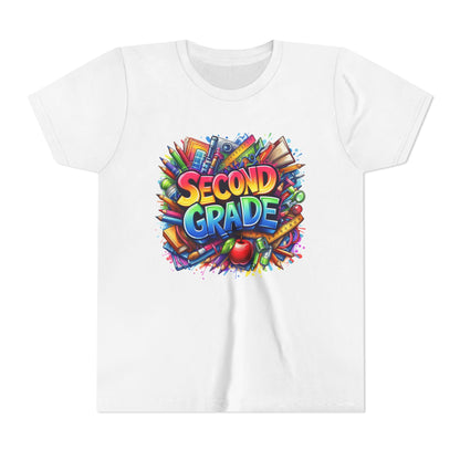 Second Grade Youth Tee — Colorful Back-to-School Kids T-Shirt