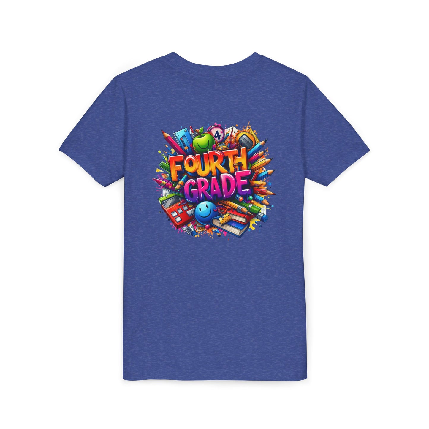 Fourth Grade Youth T‑Shirt – Colorful School Supplies Back to School Tee
