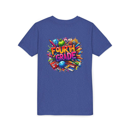 Fourth Grade Youth T‑Shirt – Colorful School Supplies Back to School Tee