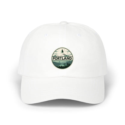 Portland Scenic Patch Dad Cap – Vintage Mountain & City Embroidered Baseball Hat