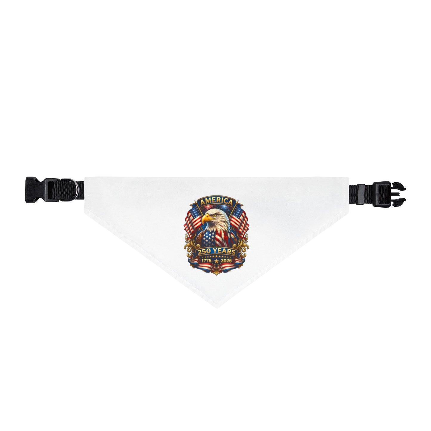 Patriotic Clip-On Pet Bandana — American Eagle 4th of July Collar Accessory