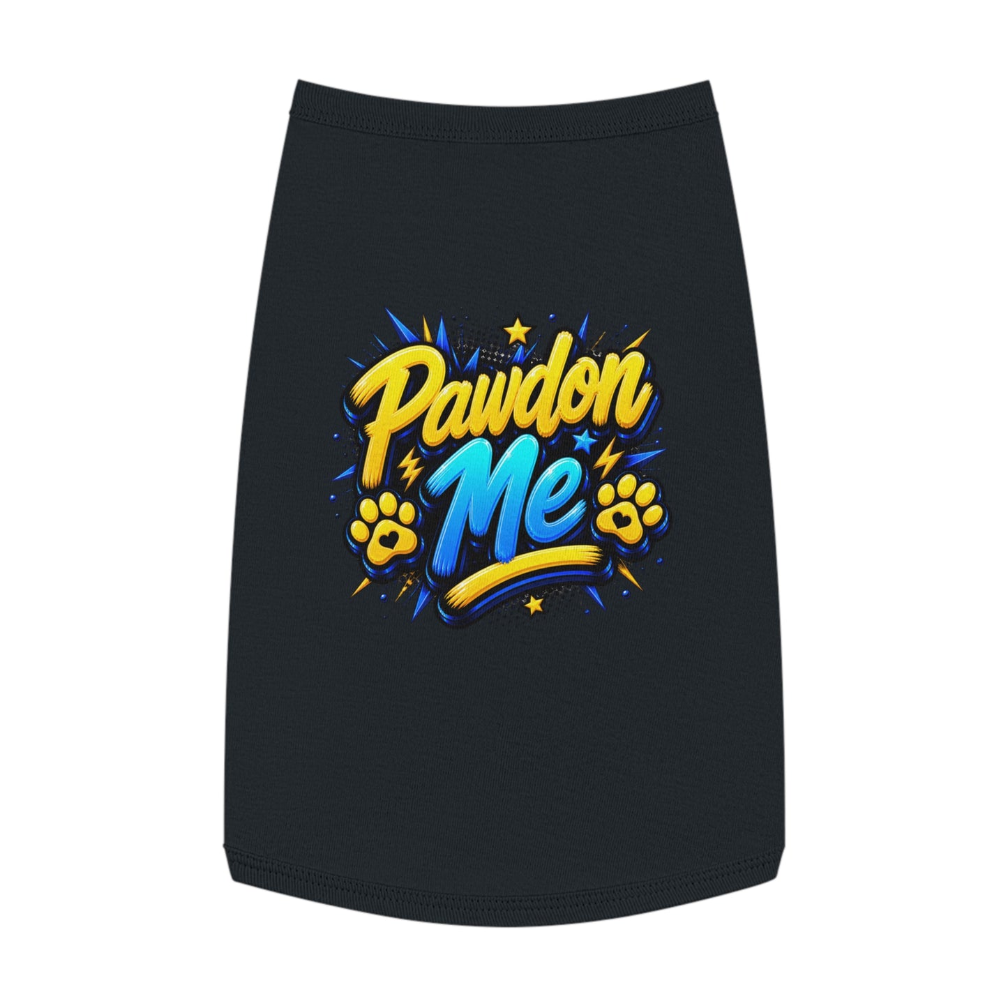 Pawdon Me Pet Tank Top — Cute Funny Paw Print Graphic for Dogs & Cats
