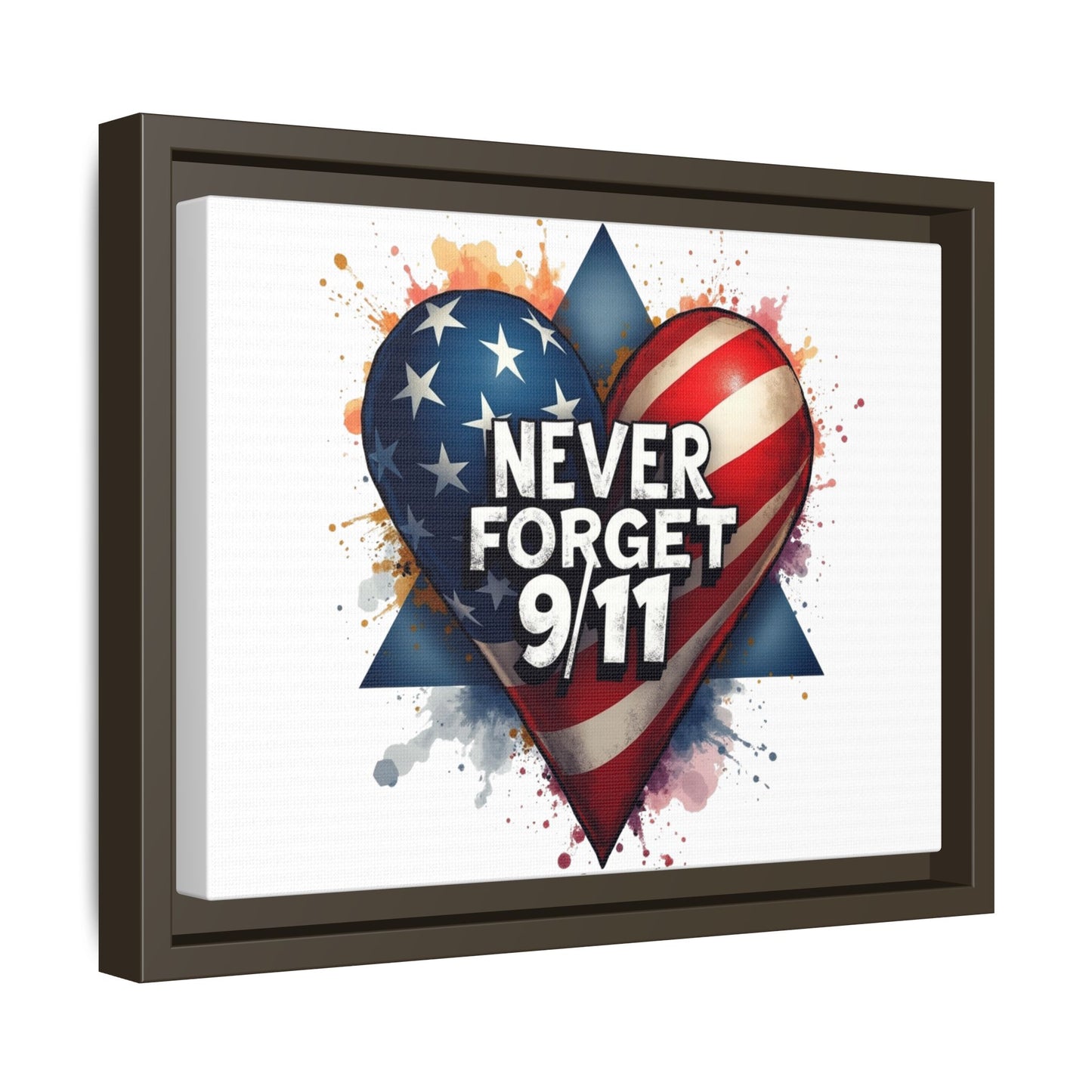 Never Forget 9/11 Framed Canvas Print