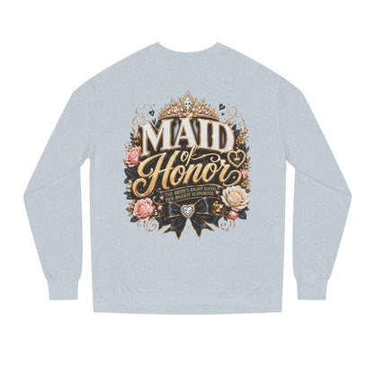Maid of Honor Sweatshirt - Floral Crown Bridal Party Crewneck