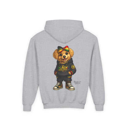 Youth Hoodie — Black Excellence Bear Graphic Sweatshirt (Kids)