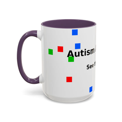 Autism Awareness Accent Mug - "See the Ability" Coffee Cup