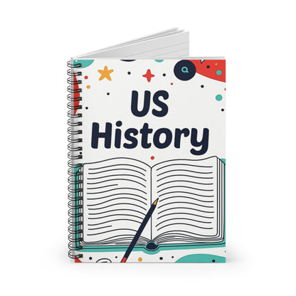 US History Spiral Notebook — Ruled Lined Journal for Students & Teachers
